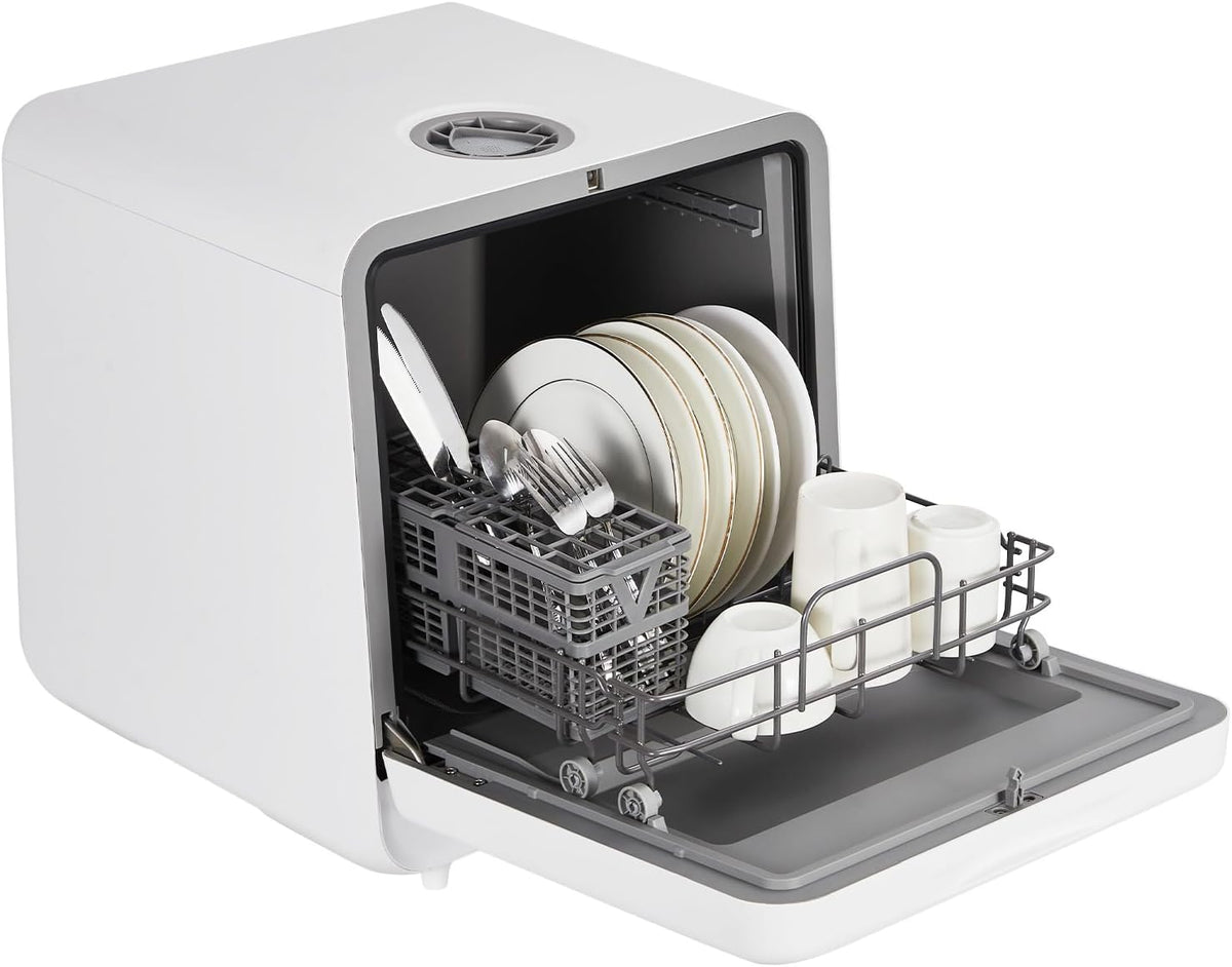 Portable Dishwasher Compact Dishwasher Countertop with Faucet & Manual Water Tank(5L) Modes Water Inlet