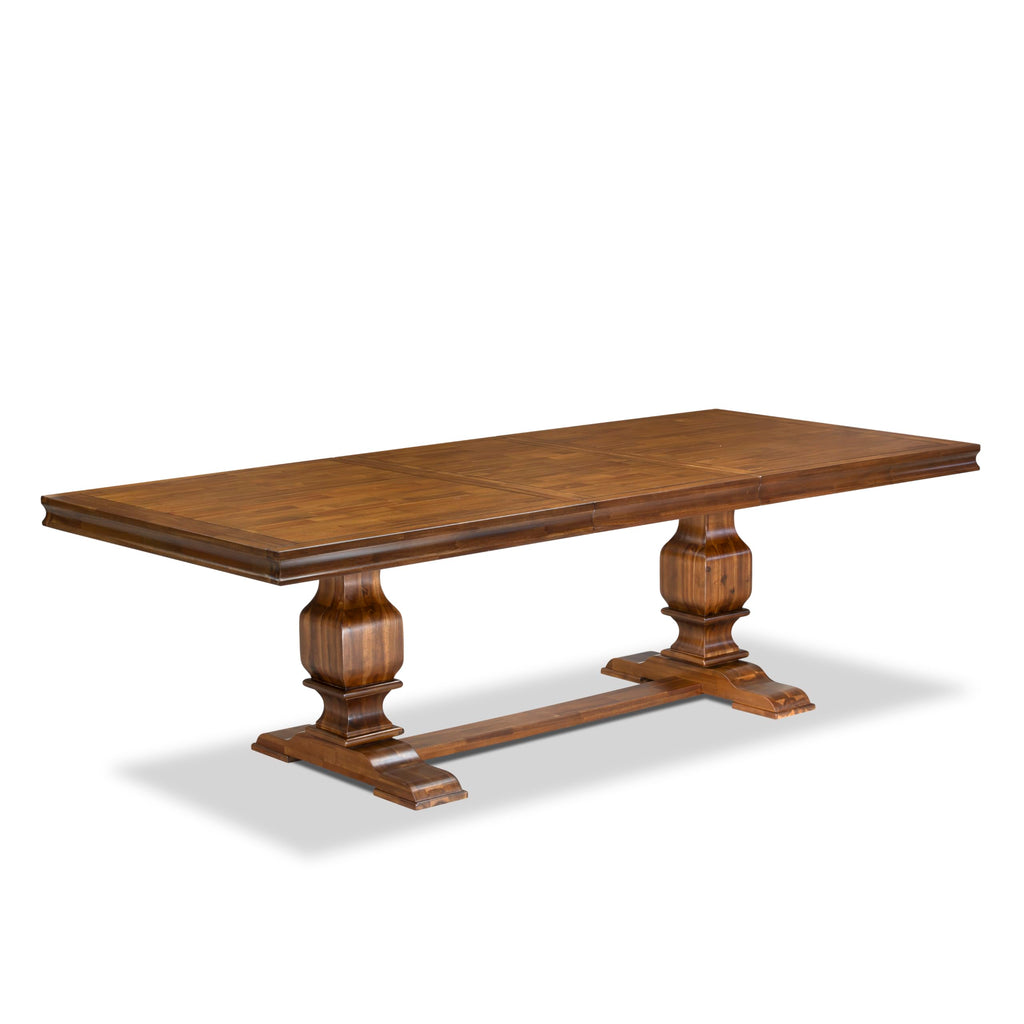 By - LKT-AWA-TP - A Dining Table with Removable Rectangular Tabletop - Antique Walnut Finish