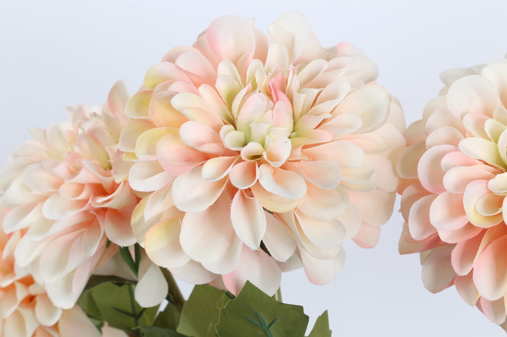 Pink Dahlia Artificial Flowers 5 Pcs Long Stem Silk Dahlia Flowers 27" Tall Vase Wedding Anniversary Centerpiece