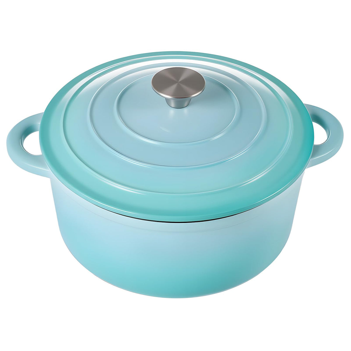 6 Quart Enameled Dutch Oven Pot with Lid, Cast Iron Dutch Oven with Dual Handles for Bread Baking, Cooking, Non-stick