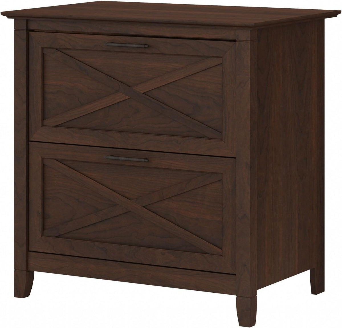 Key West 2 Drawer Lateral File Cabinet in Bing Cherry, Document Storage, Accent Chest with Drawers