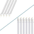 8FT LED Bulbs 44W 6500K Clear & Frost 12 Packs Bundles: T8 T10 T12 LED Tube Lights & 4500LM 6500K