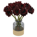 Burgundy Artificial Poppies 10PCS Real Touch Fake Poppies 13" Realistic Maroon Flowres for Veterans Day Floral