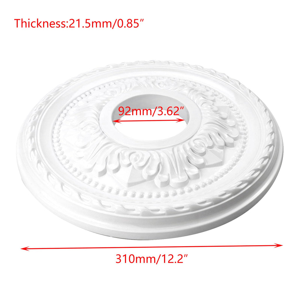Ceiling Medallions for Chandeliers Ceiling Fan Medallion , shopping mall, bedroom 12.2" Light Medallion White