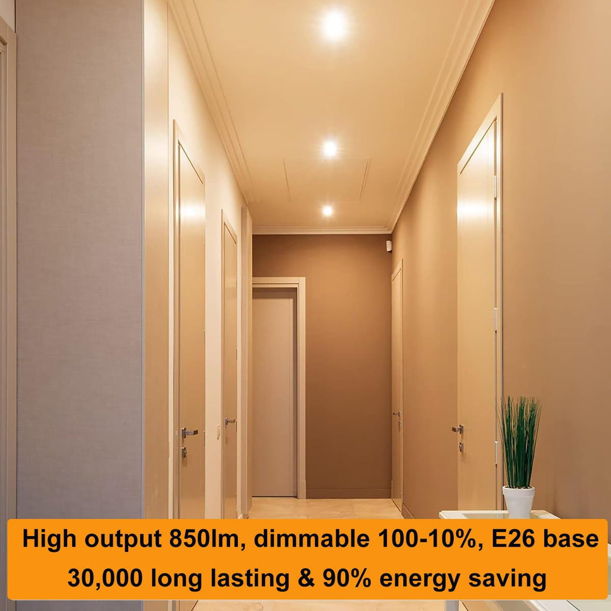 PAR30 Long Neck LED Flood Light Bulbs Dimmable 11W 2700K 6 Pack