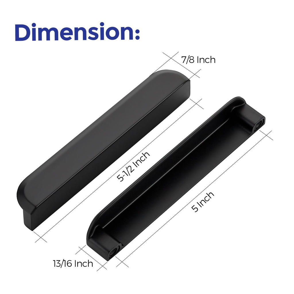 Cabinet Pulls Kitchen Cabinet Handles 5 Inch Matte Black 20 Pack