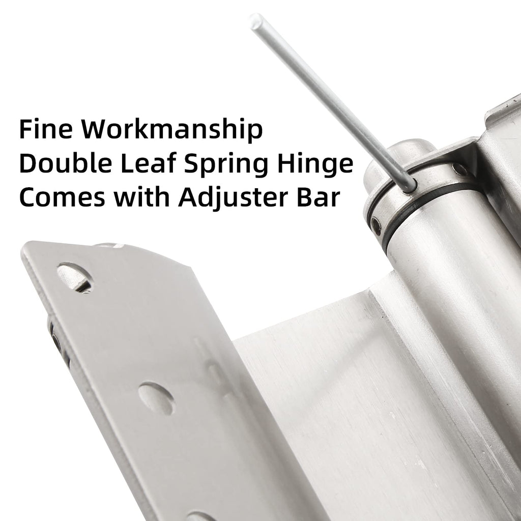 3" Double Action Spring Hinge, Self Closing Saloon Door Hinges, 2 Pack