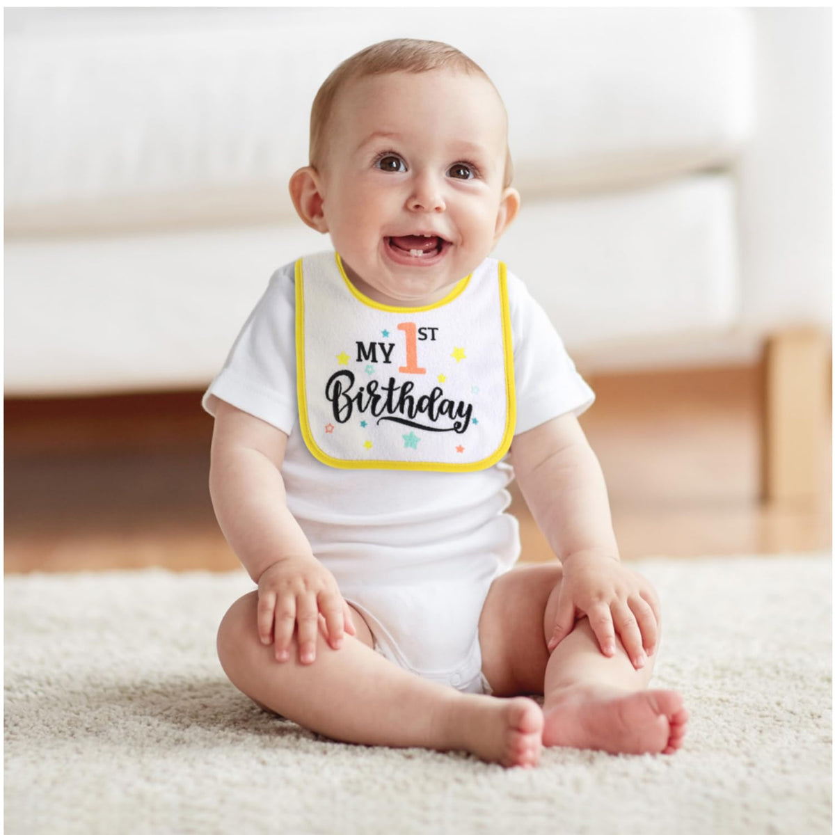 Baby Boy or Girl Terry Bibs Set of 10-100% Cotton, Soft, Absorbent Baby Bibs, Unisex Toddler Boy or Girl Set, Newborn