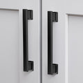 20 Pack Square Matte Black Cabinet Pulls, 7 Inch(178mm) Hole Centers Kitchen Cabinet Handles Drawer Pulls Kitchen