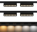 5 Color Linear H Track Lighting Heads Dimmable, Black 20W 4 Pack