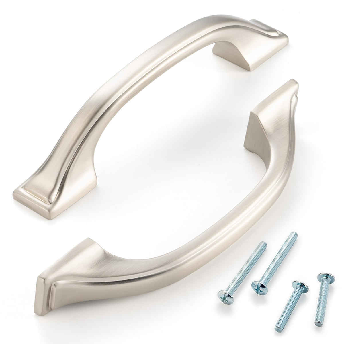 3 in Brushed Nickel Cabinet Pulls Arch Drawer Handles 10 Pack P2409