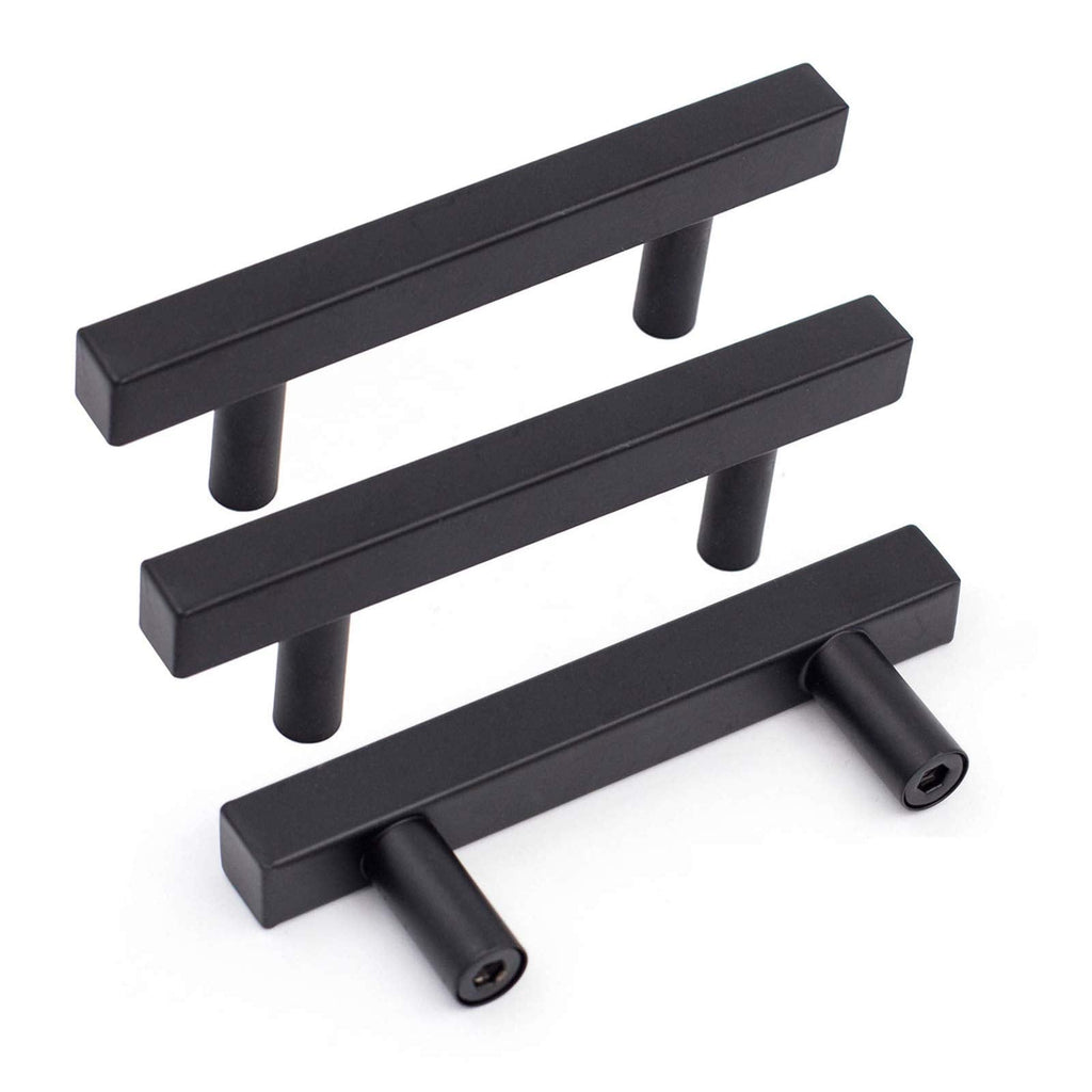 5 Pack 2-1/2 Inch Black Cabinet Handles Kitchen Drawer Pulls