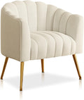 Oversized Pumpkin Couch Accent Chair, Modern Comfy Velvet Upholstered Barrel Chairs, Luxury Single Sofa Armchair
