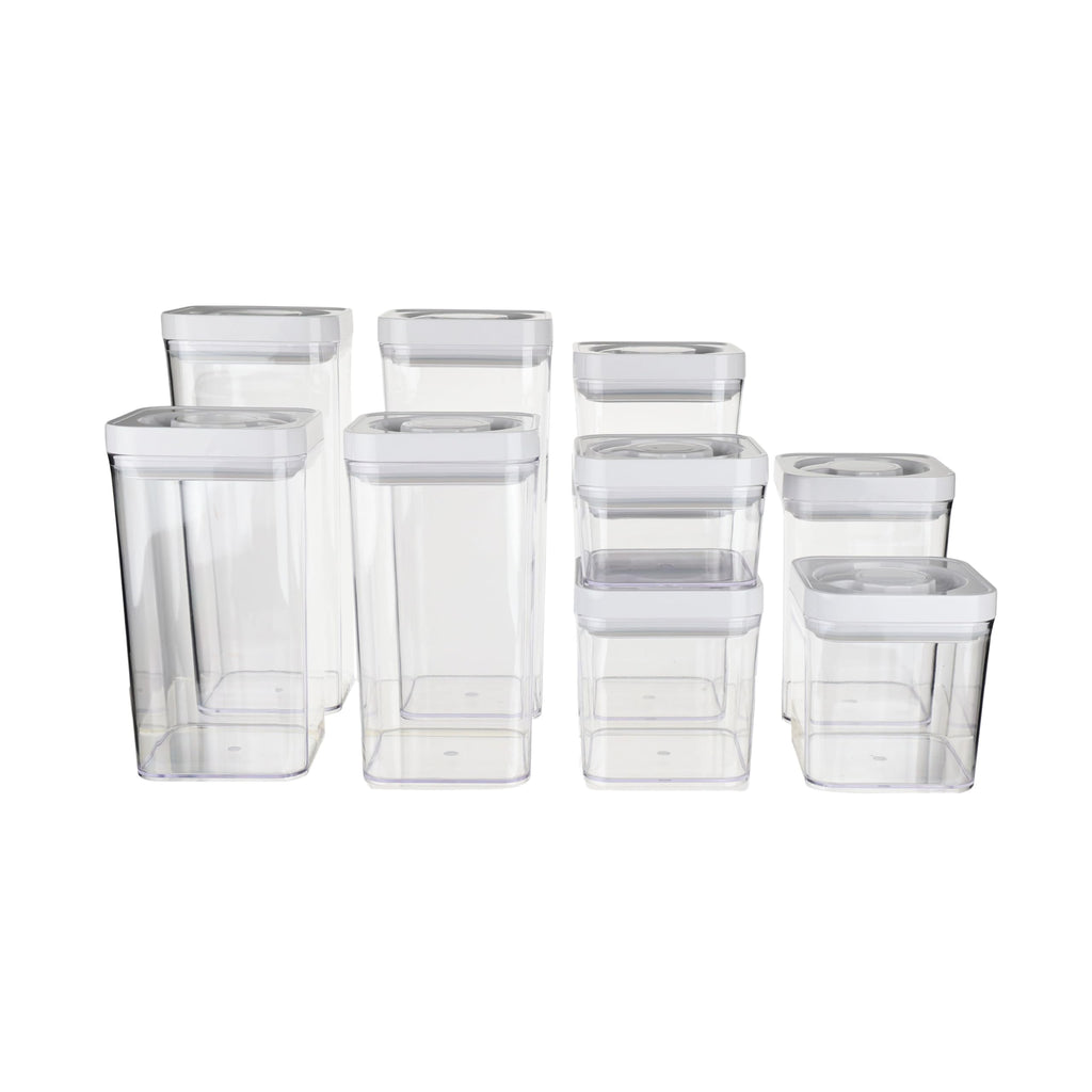 Airtight Food Storage Containers, BPA Free, Dishwasher Safe, with Twist/Turn Lids, Pantry Organization, 10-Piece