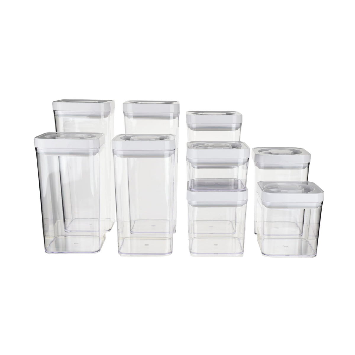 Airtight Food Storage Containers, BPA Free, Dishwasher Safe, with Twist/Turn Lids, Pantry Organization, 10-Piece