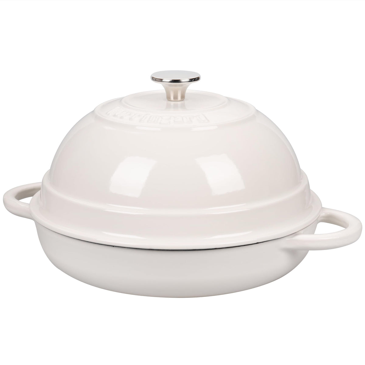Cast Iron Enameled Dutch Oven Pot with Lid for Bread Baking, Bread Oven, 6 Quart, White