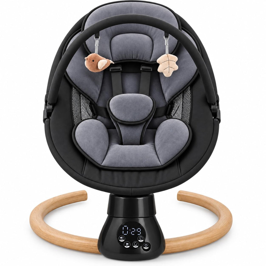 Electric Baby Swing for Infants Newborn with Bluetooth & Remote Control