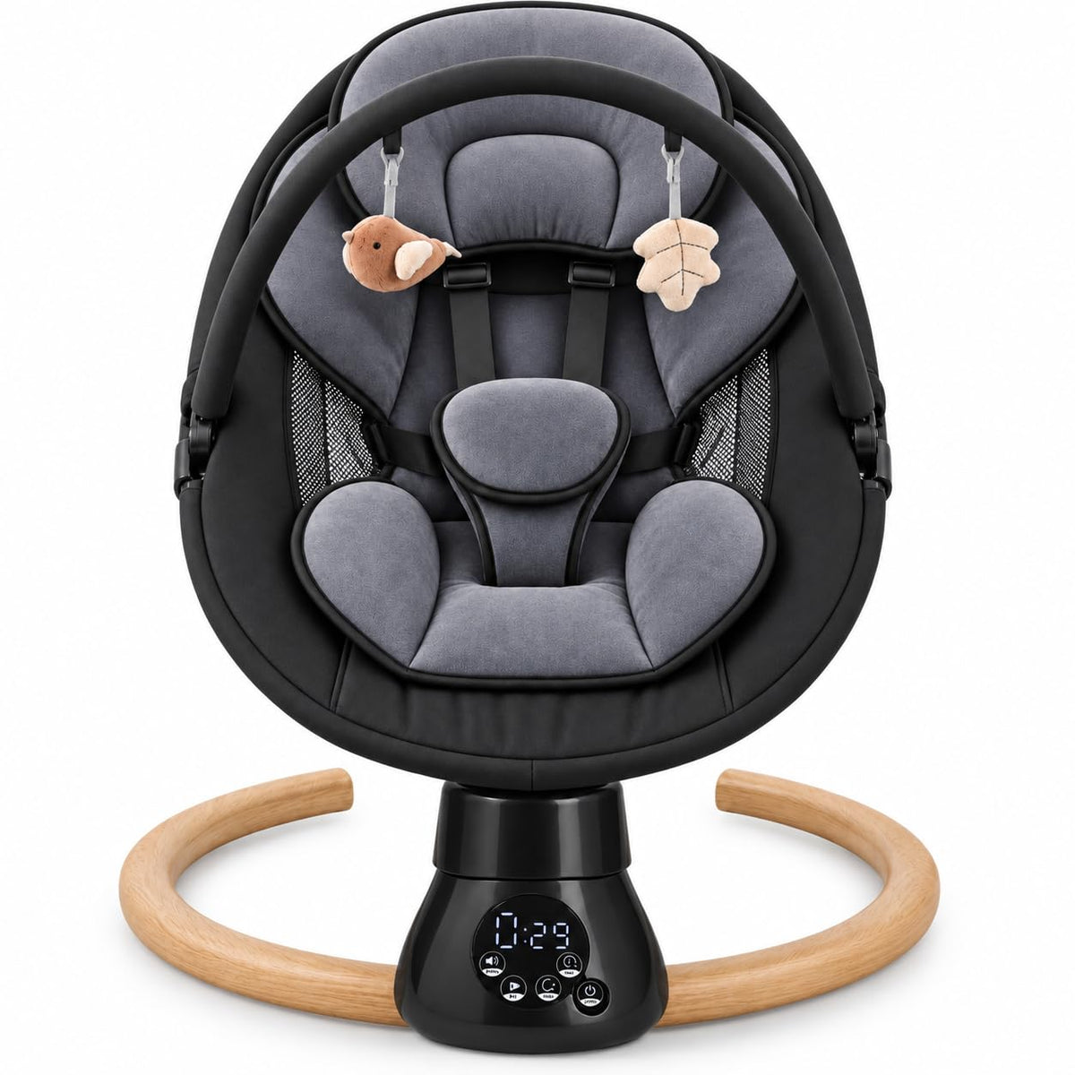 Electric Baby Swing for Infants Newborn with Bluetooth & Remote Control