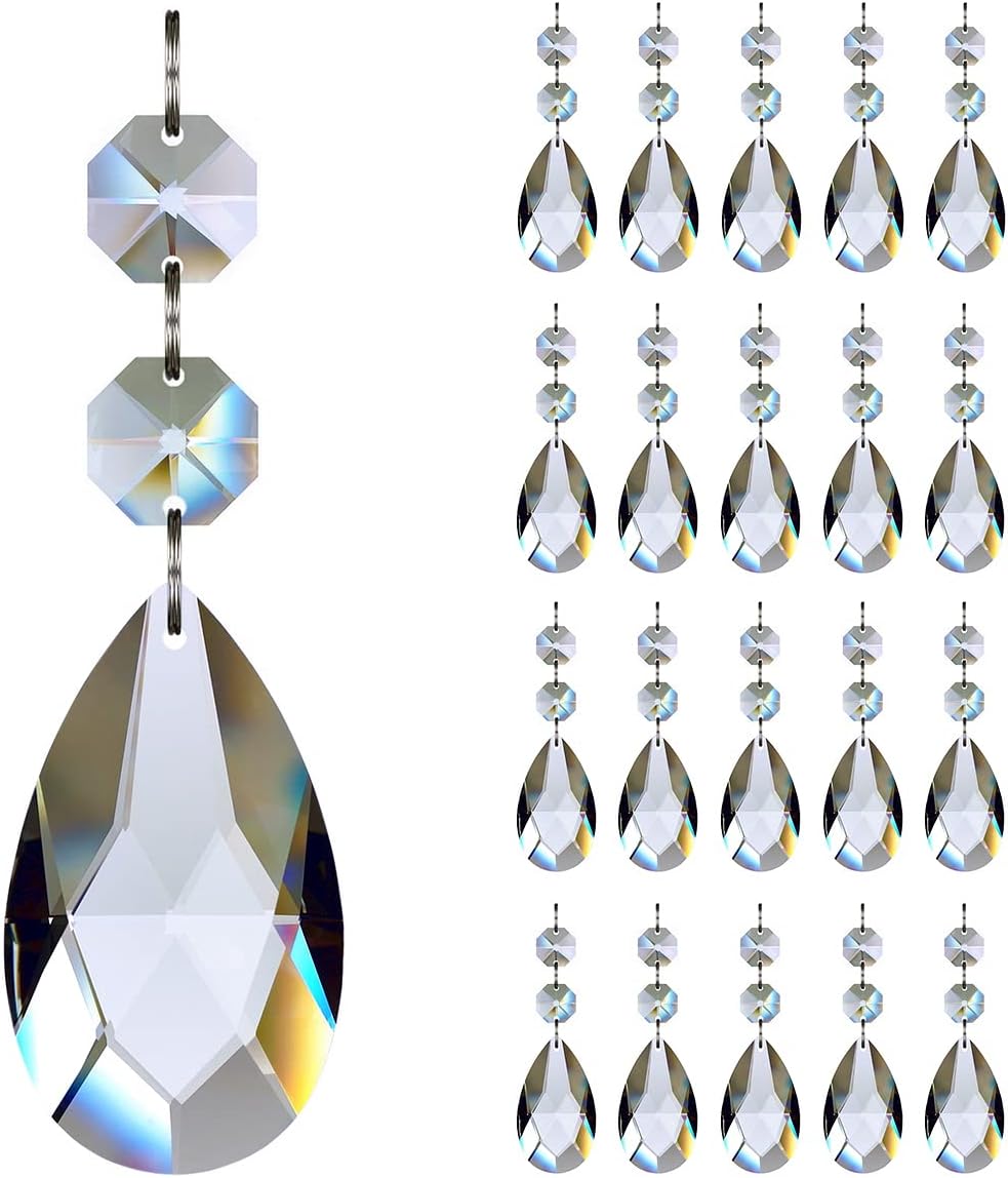 20pcs 50mm Teardrop Chandelier Crystal