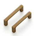 Antique Brass Cabinet Handles Solid Square Pulls 3 Inch 30 Pack