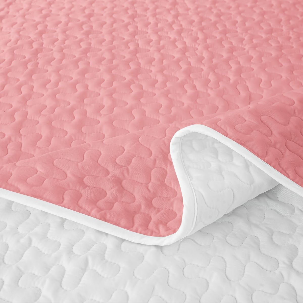 Pink 2 Quilts for Bed Solid Color Bedspreads Soft Bed Summer Lightweight Comforter Casual Modern Style Coverlet
