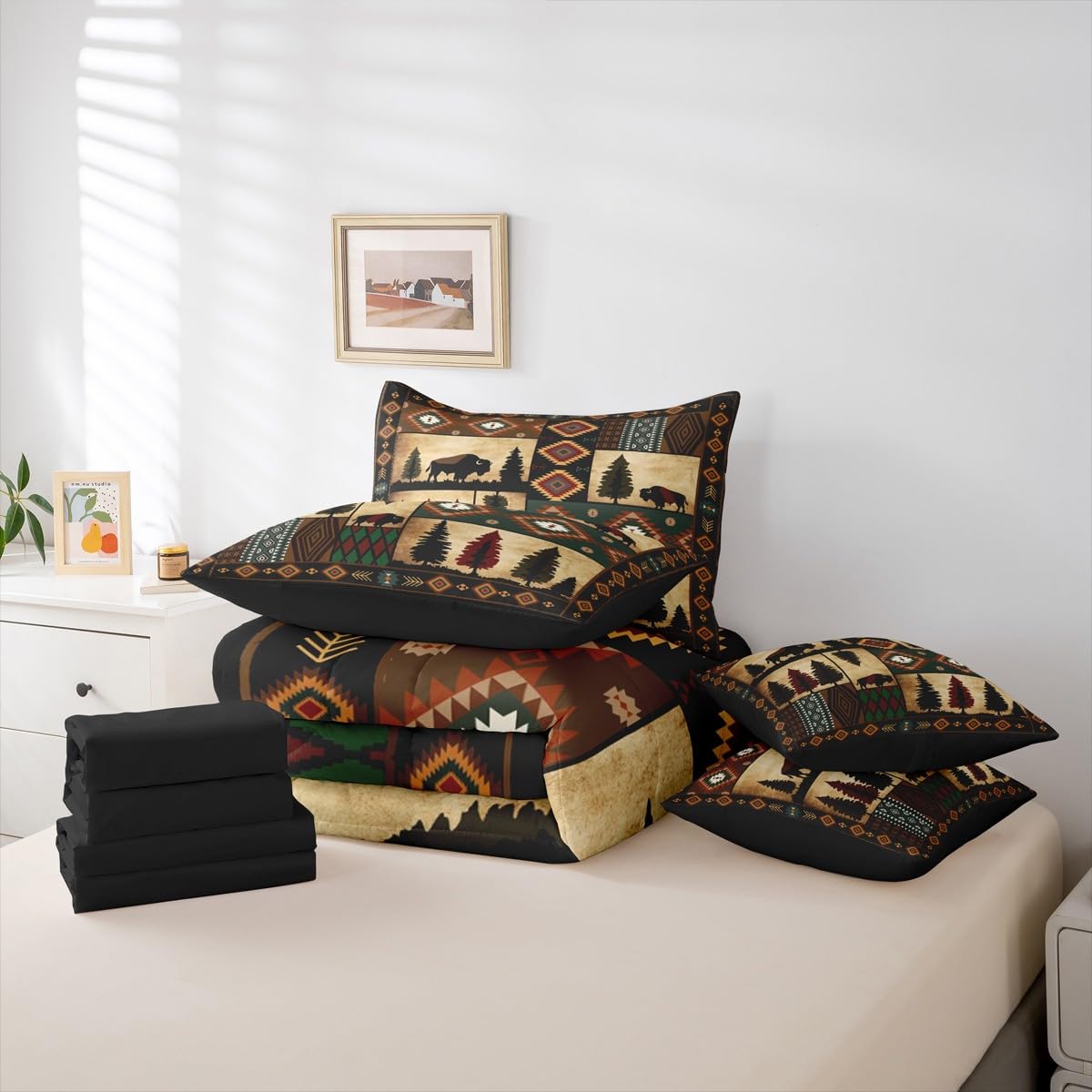 Water Buffalo Comforter Set Soft Lightweight 7 Piece