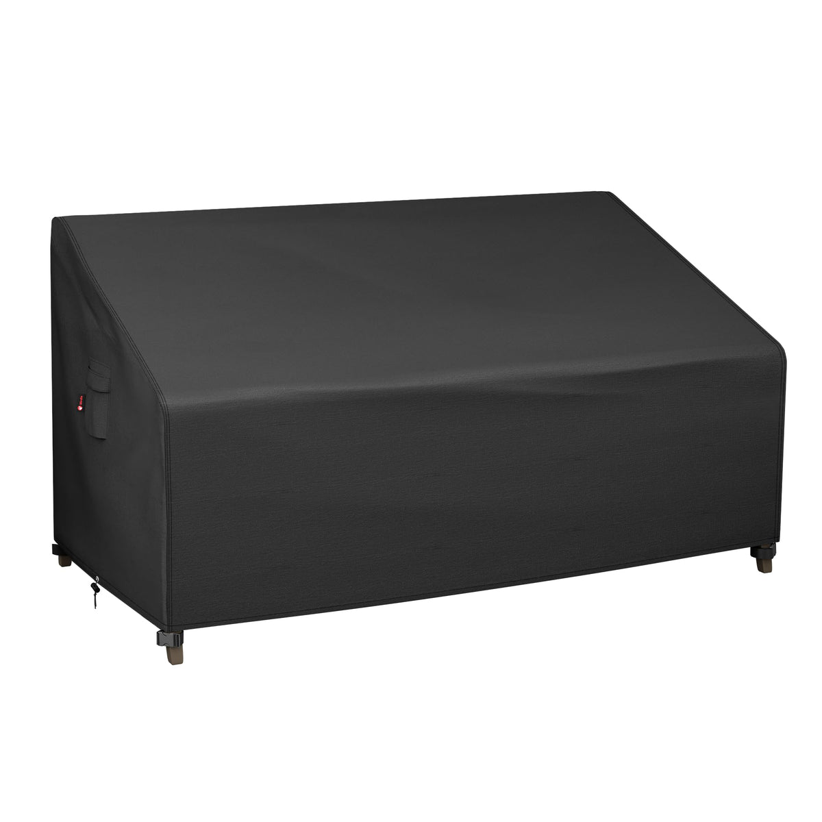 Patio Furniture Sofa Covers 60W x 42D x 30H 2-Seater inch Outdoor Waterproof Couch Loveseat Bench Cover, Black