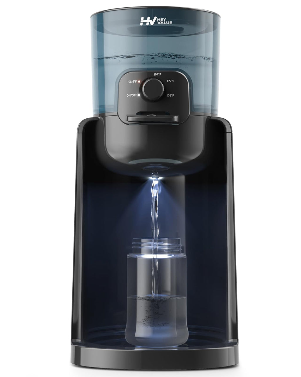 Water Warmer for Baby Formula with Night Light,Bottle Warmer,Black