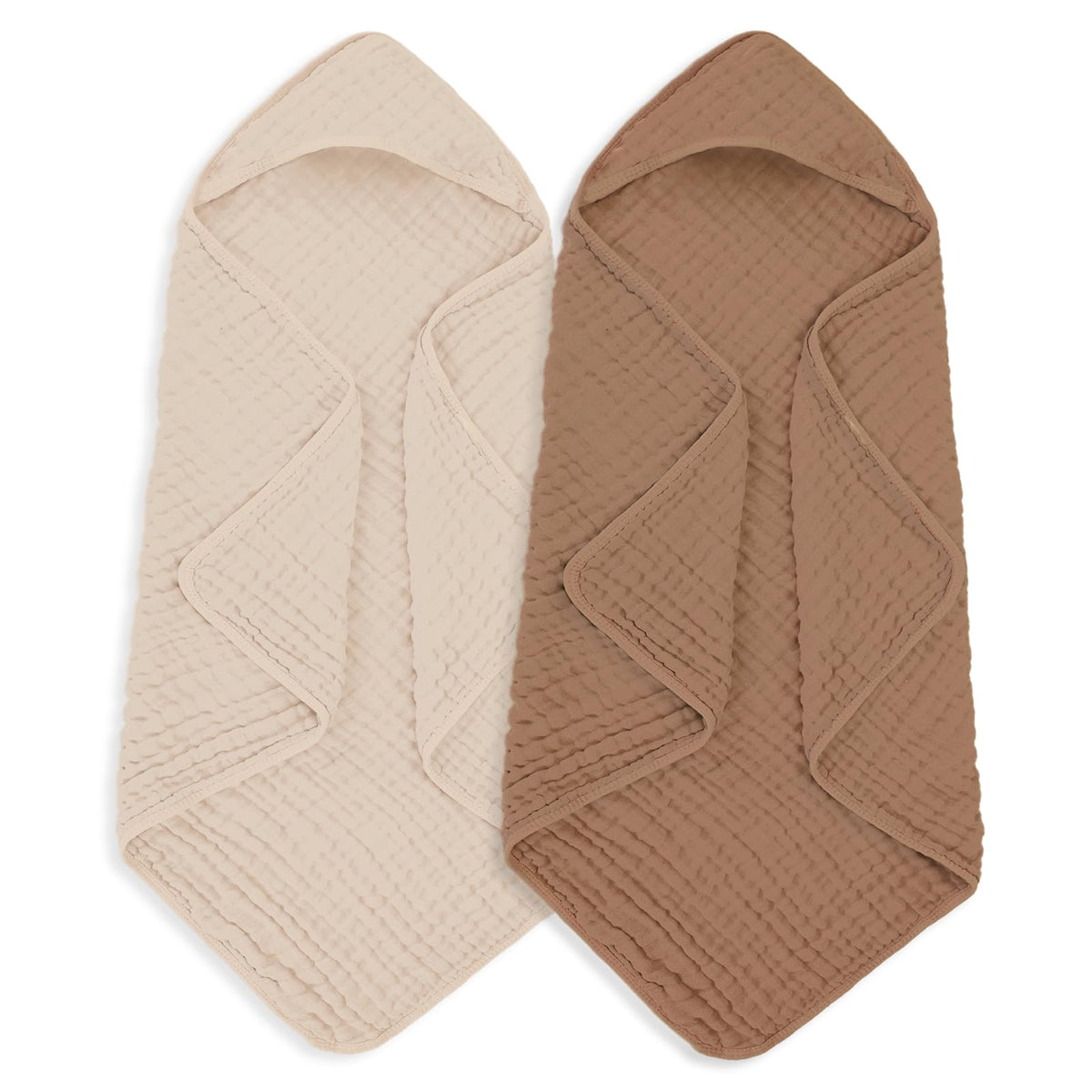 Muslin Hooded Baby Towels 100% Cotton,Super Soft Muslin Baby Bath Towel - 32 x 32 Inches, Suitable for Newborn and