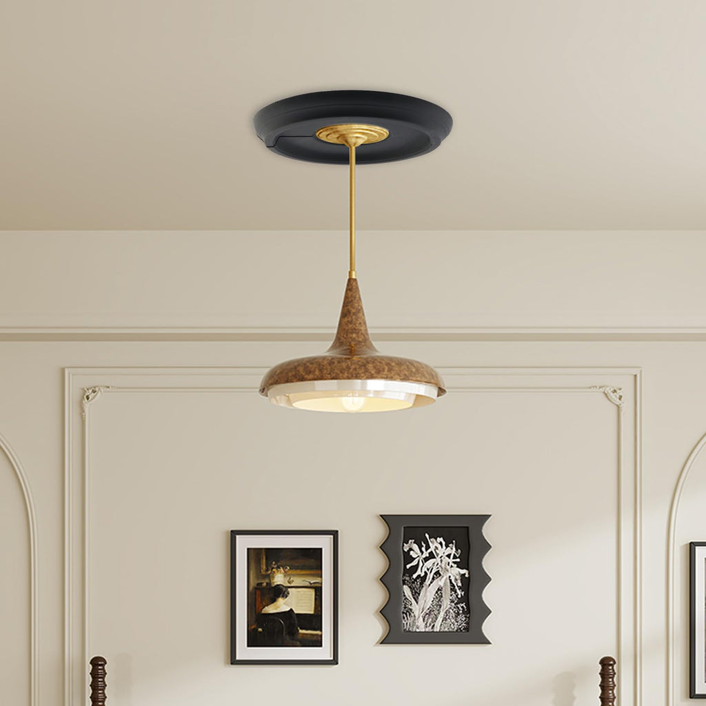 9 4/5"OD × 4"ID × 3/4"P Retro Carved Patterns PU Ceiling Medallion