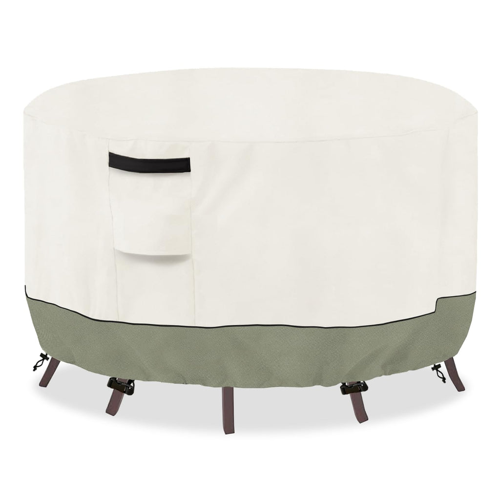 Round Outdoor Table Cover Waterproof, 62" Dia x 28" H