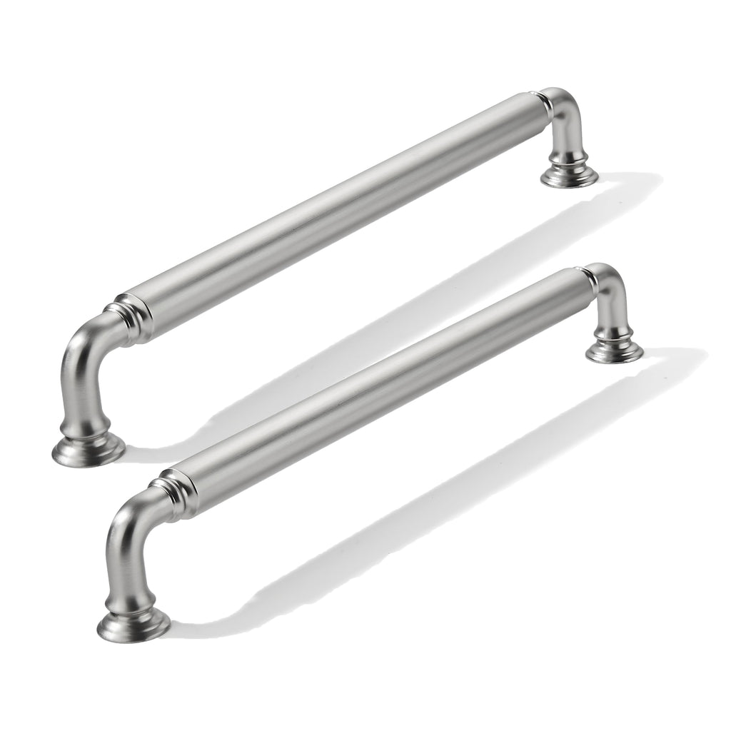 10 Pack 8 Inch Hole Center Brushed Satin Nickel Cabinet pulls Heavy-Duty Solid Cabinet Handle Hardware Suitable for