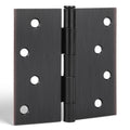 12 Pack Interior and Exterior Door Hinges, Oil Rubbed Bronze Door Hinges 4 inch x 4 inch with Square Corners
