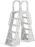 A-Frame Above Ground Pool Ladder with Anti-Slip Steps, HDPE Material | Heavy Duty Swimming Pool Steps with Safety