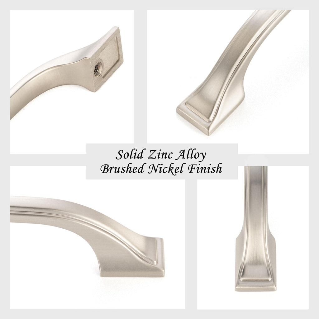 3 in Brushed Nickel Cabinet Pulls Arch Drawer Handles 10 Pack P2409