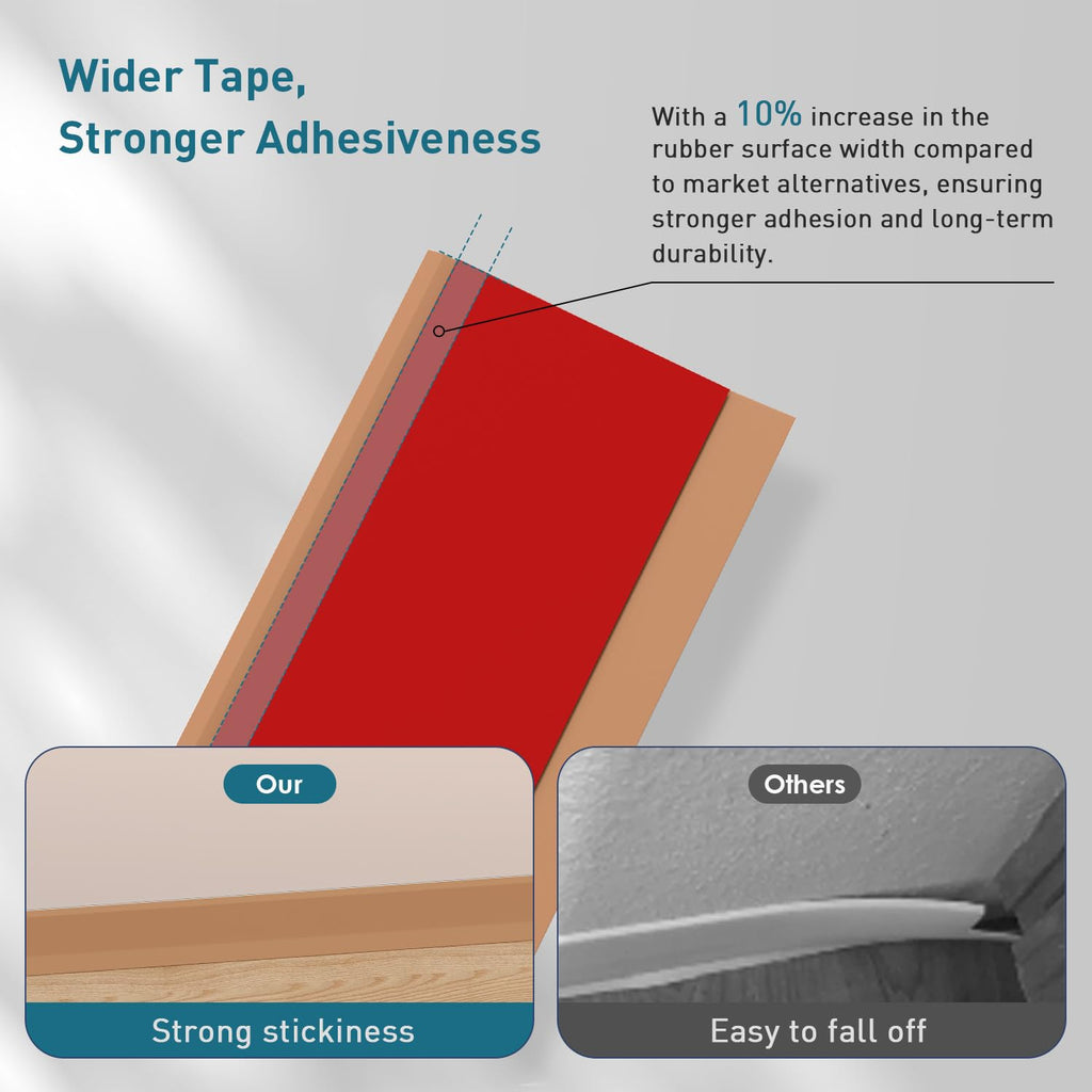 Flexible Baseboard Molding Trim, 4 Inch x 60 Feet Peel and Stick Cove Base