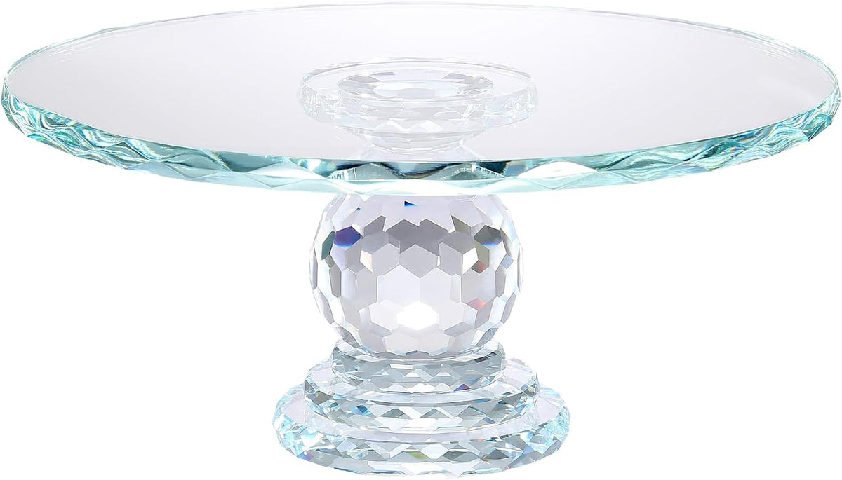 Crystal Glass Cake Stand, 11" Cake Display Stand Decorating Supplies