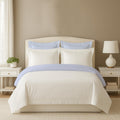 5PC Reversible Duvet Cover Set Twin/Twin-XL 68x90 - 100% Egyptian Cotton, Sateen, Soft & Breathable, Hotel Luxury