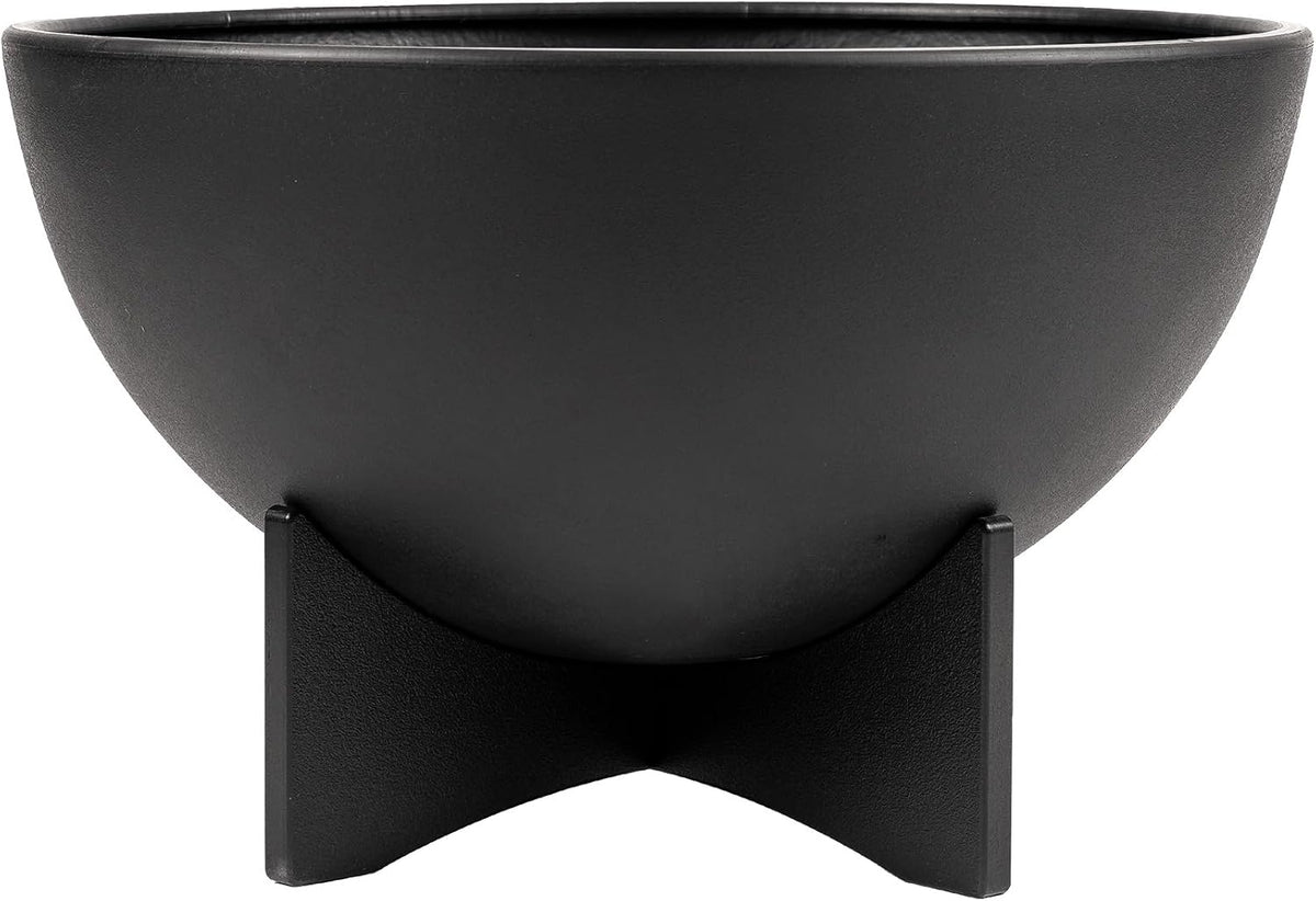 36" Massive Outdoor Solerno Garden Planter, Made from 100% Recycled Material, Weather-Resistant, Black - Durable