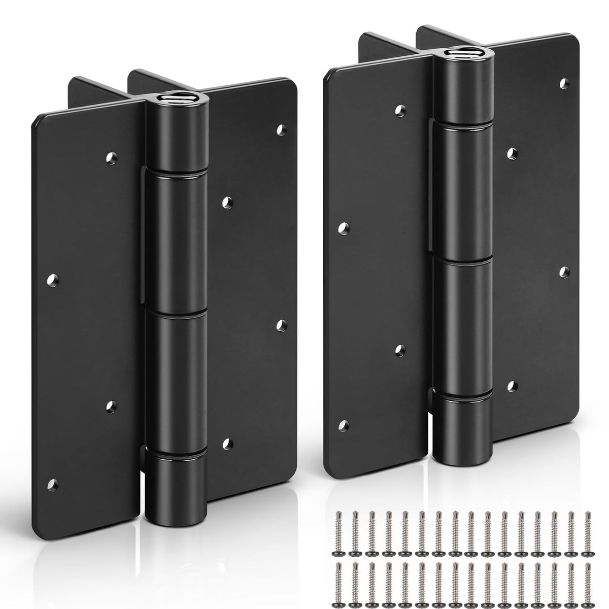 Upgraded 5.75" Aluminum Self Closing Gate Hinges, Fence Gate Hinge for Aluminum | Vinyl | Iron | Wood Gates, Self