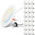 6 Inch Recessed Lights, 5CCT LED Can Lights, Dimmable, 24 Pack,White