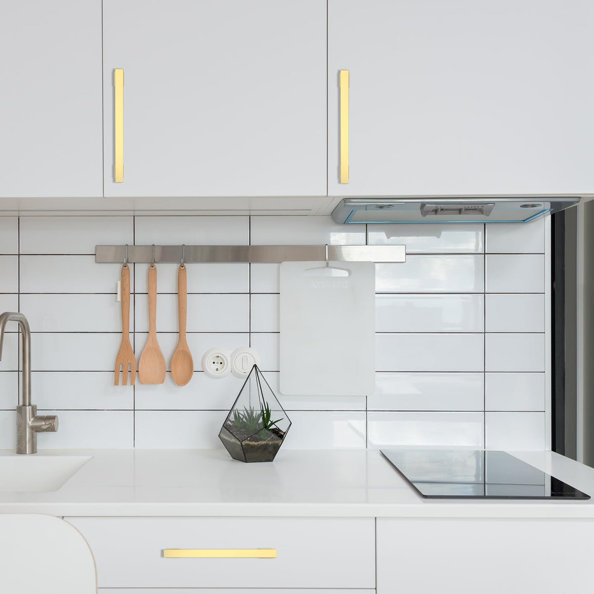 6 Pack 12.6 Inch(320mm) Brushed Gold Cabinet Handles Gold Kitchen Cabinet Pulls Cabinet Door Handles Kitchen Cabinet