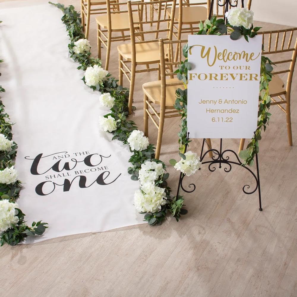 White Wedding Aisle Runner 100 Foot - Two Become One Decor