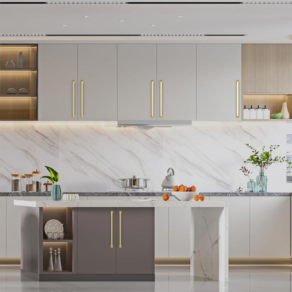 10 Pack 8.8 inch Brushed Gold Kitchen Cabinet Handles