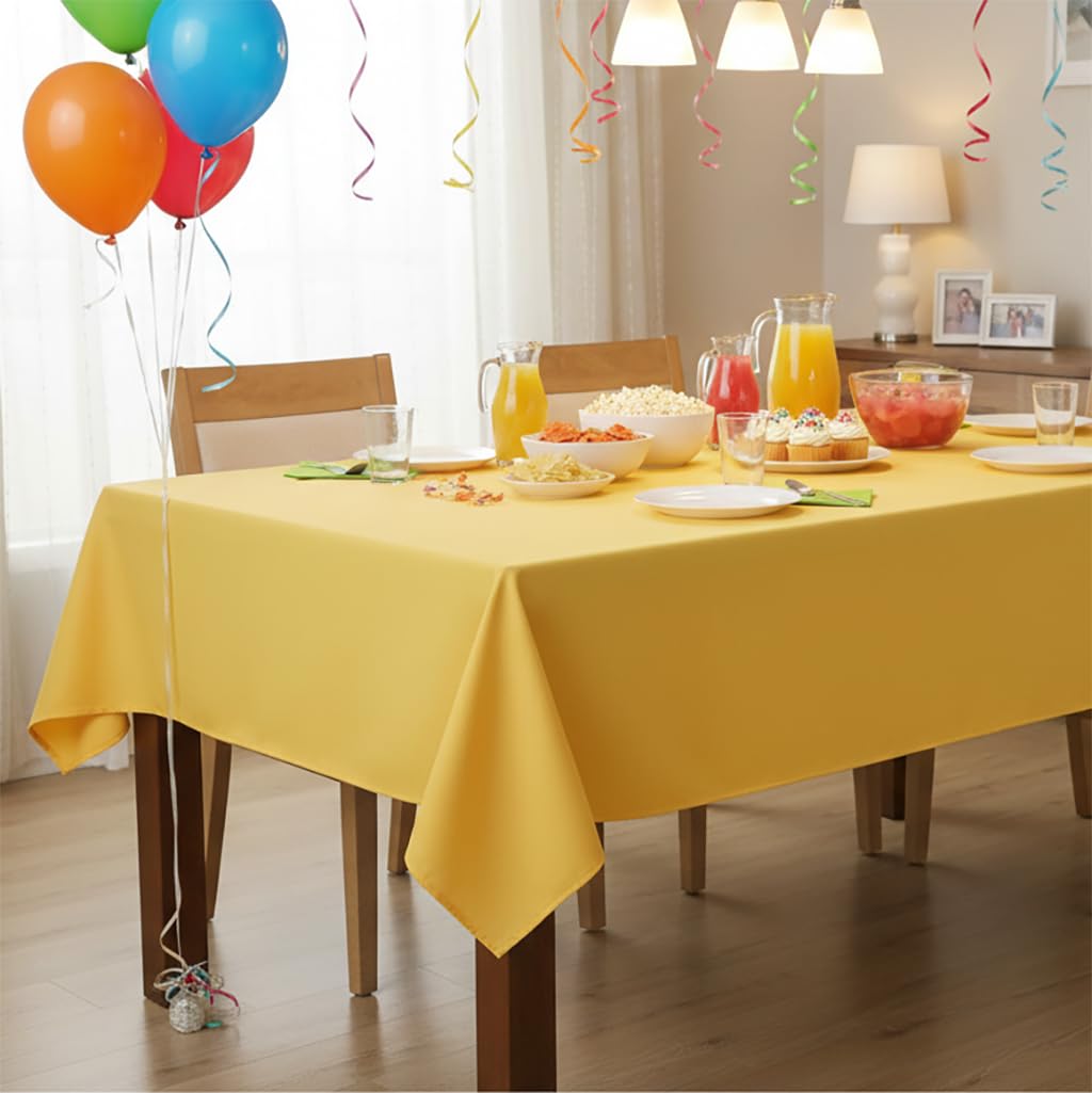 Rectangle Tablecloth, 60 x 102 Inch, Yellow