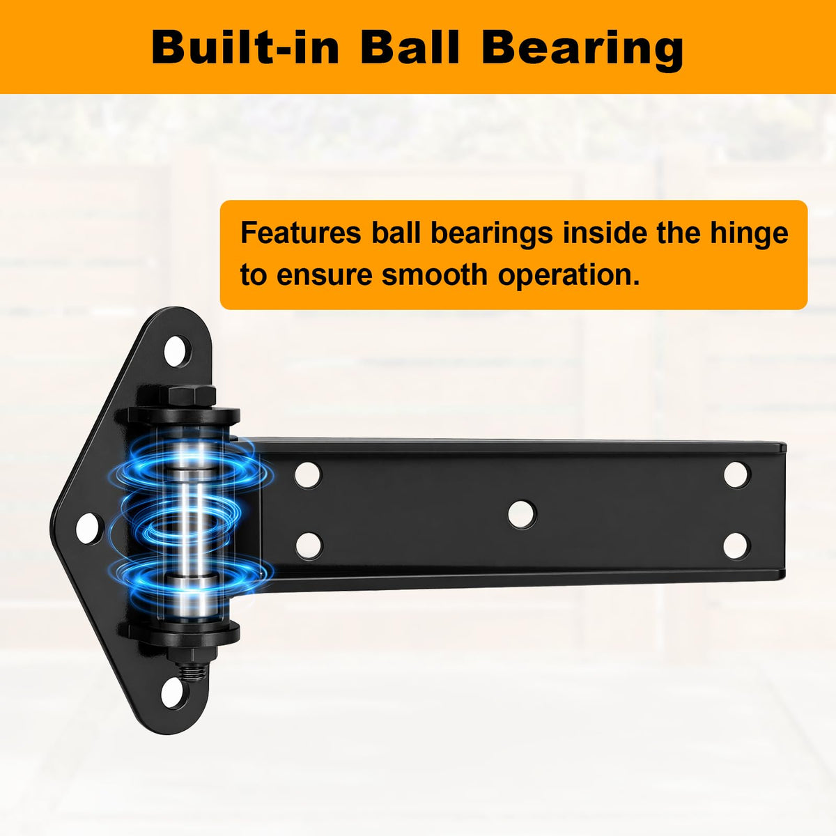 Heavy Duty Gate Hinges 13" 1100Lbs Capacity 2 Pcs Solid Carbon Steel