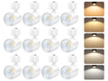 LED J Track Lighting Heads, 10W (60W Eq.), 5CCT (2700K-5000K), 800LM CRI90 Dimmable Track Light Head, 36°COB