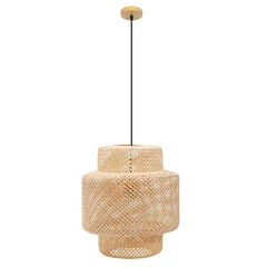 Rattan Pendant Lighting | Bamboo Lampshade Handmade Weave Lighting | Wooden Boho Decor | Modern Hanging Ceiling Light