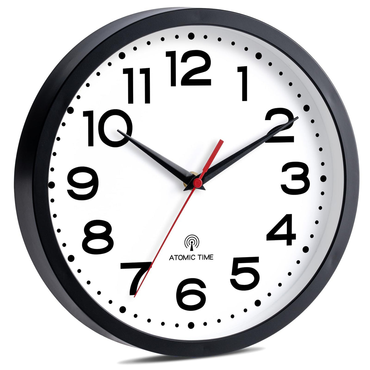 Inspired Nelson Style 14 Inch Atomic Wall Clock, Battery Operated Silent Non Ticking