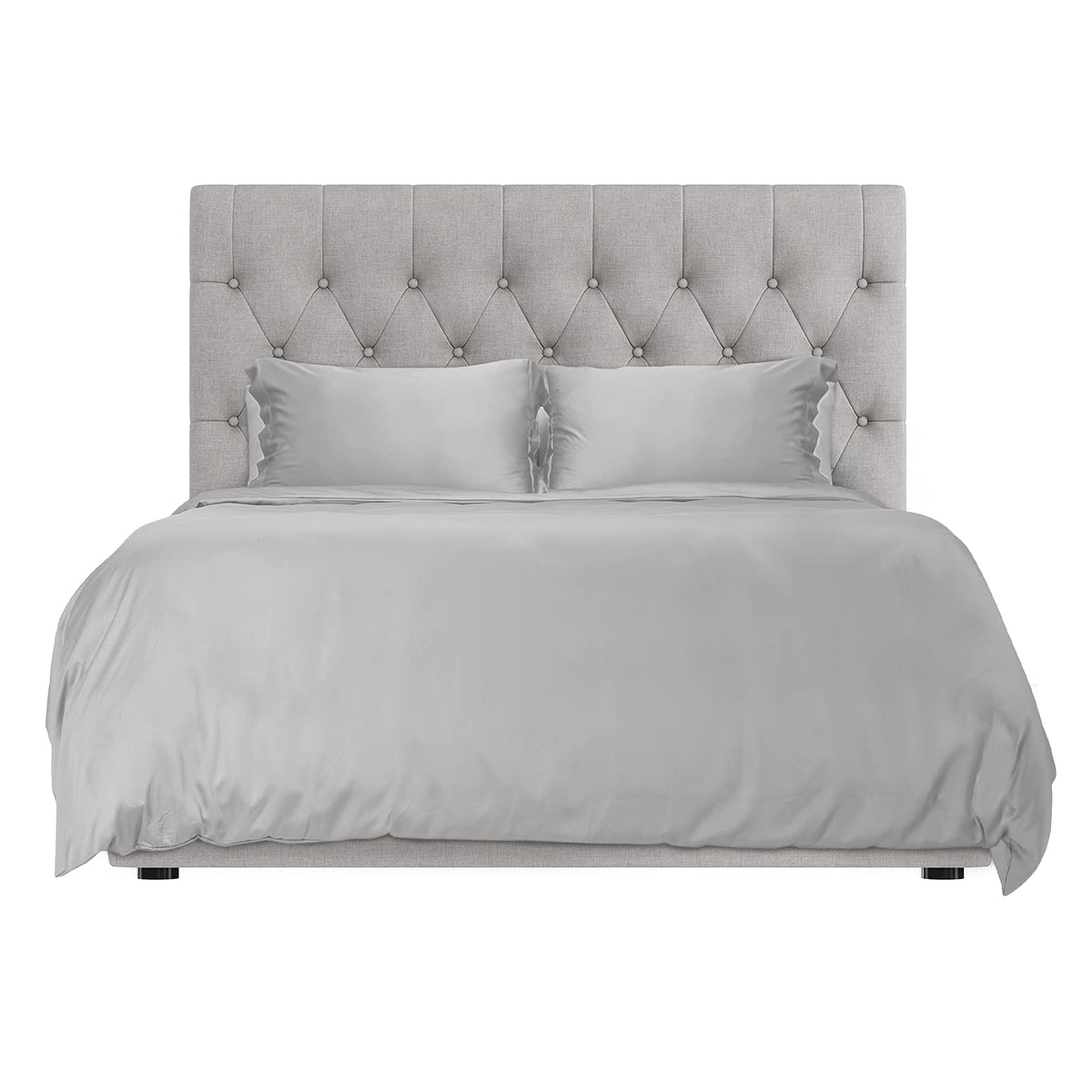Duvet Cover Bed Linen Set, 3 -Piece Set, Grey